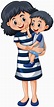 Mother carrying little boy 559281 Vector Art at Vecteezy