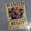One Piece Buggy WANTED Poster, Hobbies & Toys, Memorabilia ...