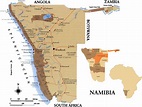 Namíbia | Mapas Geográficos da Namíbia - Enciclopédia Global™