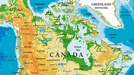 La ubicación de Canadá en el mapa