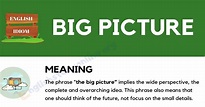 The Big Picture: Definition, Origin and Useful Examples - English Study ...
