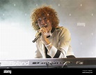 Steve Bays singer of Hot Hot Heat performs live on stage on Saturday of ...