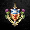 Scotland Forever - Alba Gu Brath - Symbols of Scotland over Black ...