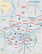 Madrid map - Main neighbourhoods plan