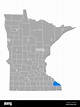Mapa de Winona en Minnesota Fotografía de stock - Alamy