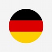icono de vector de bandera alemana redonda aislado sobre fondo blanco ...