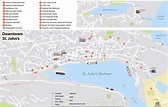 Downtown St. John's Tourist Map - Ontheworldmap.com