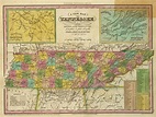 1836 Tennessee | Tennessee map, World atlas map, Map