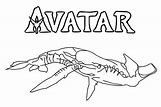 Coloring page Avatar The Way of Water : Tulkun 1