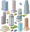 rascacielos, dibujos, animados | Vector de archivo | Colourbox