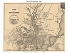 Providence City, Rhode Island 1851 - Old Town Map Custom Print ...