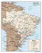 Grande detallado mapa político y administrativo de Brasil con ...