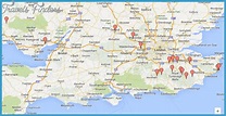 England Map Google - TravelsFinders.Com