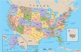 Mapa dos Estados unidos - Mapa dos Estados Unidos (América do Norte ...