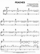 Peaches (Piano, Vocal & Guitar (Right-Hand Melody)) - Sheet Music