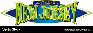 New jersey the garden state Royalty Free Vector Image