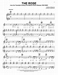 The Rose Sheet Music | Bette Midler | Piano, Vocal & Guitar Chords ...
