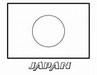 Bandera de Japón para colorear, imprimir e dibujar –ColoringOnly.Com