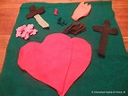 Cherished Hearts At Home: Sacred Heart and Immaculate Heart Felt Craft ...