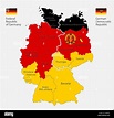 Mapa del mapa de Alemania dividido en Alemania Occidental y Oriental ...