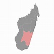 fianarantsoa provincia mapa, administrativo división de Madagascar. vector ilustración. 36345818 ...