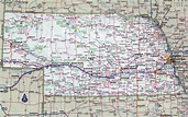 Large detailed roads and highways map of Nebraska state with all cities ...