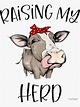 Raising my Herd Cute Cow With Red Polka Dot Bandana Sticker by ...