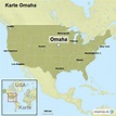 StepMap - Karte Omaha - Landkarte für USA