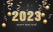 2023 Happy New Year Background Design. Greeting Card, Banner, Poster ...