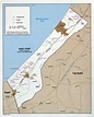 Grande mapa político de la Franja de Gaza - 1985 | Franja de Gaza ...