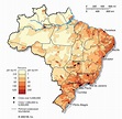 Brazil population density map - Population density map Brazil (South ...