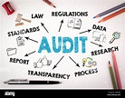 Audit Concept. Chart with keywords and icons Stock Photo - Alamy