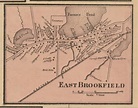 East Brookfield, Massachusetts 1857 Old Town Map Custom Print ...