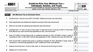 IRS Form 8801 walkthrough (Credit for Prior Year Minimum Tax ...