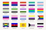 lgbtq orgullo banderas y su significado. sexual identidad simbolos gay ...