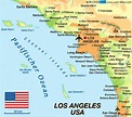 Map of Los Angeles (Region in United States, USA) | Welt-Atlas.de