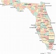 Florida Map With Cities Listed - Map Of Western Hemisphere