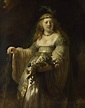 Saskia van Uylenburgh in Arcadian Costume - Rembrandt van Rijn Paintings