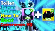 How To Beat Cameraman HQ SOLO Strat in Toilet Tower Defense - YouTube