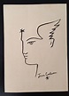 JEAN COCTEAU French Artist Plate Signed Apollo Wing Drawing Sketch ...