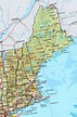 New England - Map of East Coast