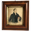 Antique 19th Century Folk Art Portrait Miniature Samuel Hurt of - Ruby Lane