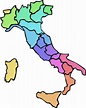 Italia Regioni Color • Mapsof.net