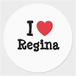 I love Regina heart T-Shirt Classic Round Sticker | Zazzle