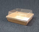 含稅 50組【牛皮色 2號方形輕食盒+透明蓋 】紙餐盒 壽司盒 蛋糕盒 甜點盒 紙盒 食品盒 免洗盒 外帶盒 免洗餐盒 | Yahoo奇摩拍賣