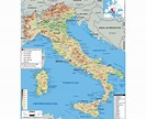 Mapa físico de Roma - Mapa físico de Roma (Lazio - Italia)