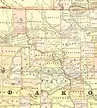 Dakota Territory Map, 1885 - Original Art, Antique Maps & Prints