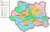 Map of West Yorkshire County, UK - Free Printable Maps