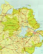 Northern Ireland Road Map • mappery