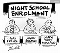 Night Schools Cartoons and Comics - funny pictures from CartoonStock